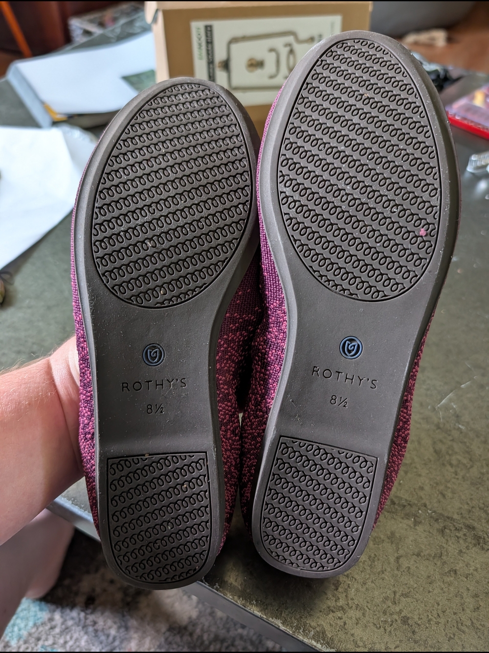 Rothy's Fig Python Flats Rounded Toe - Picture 4 of 6